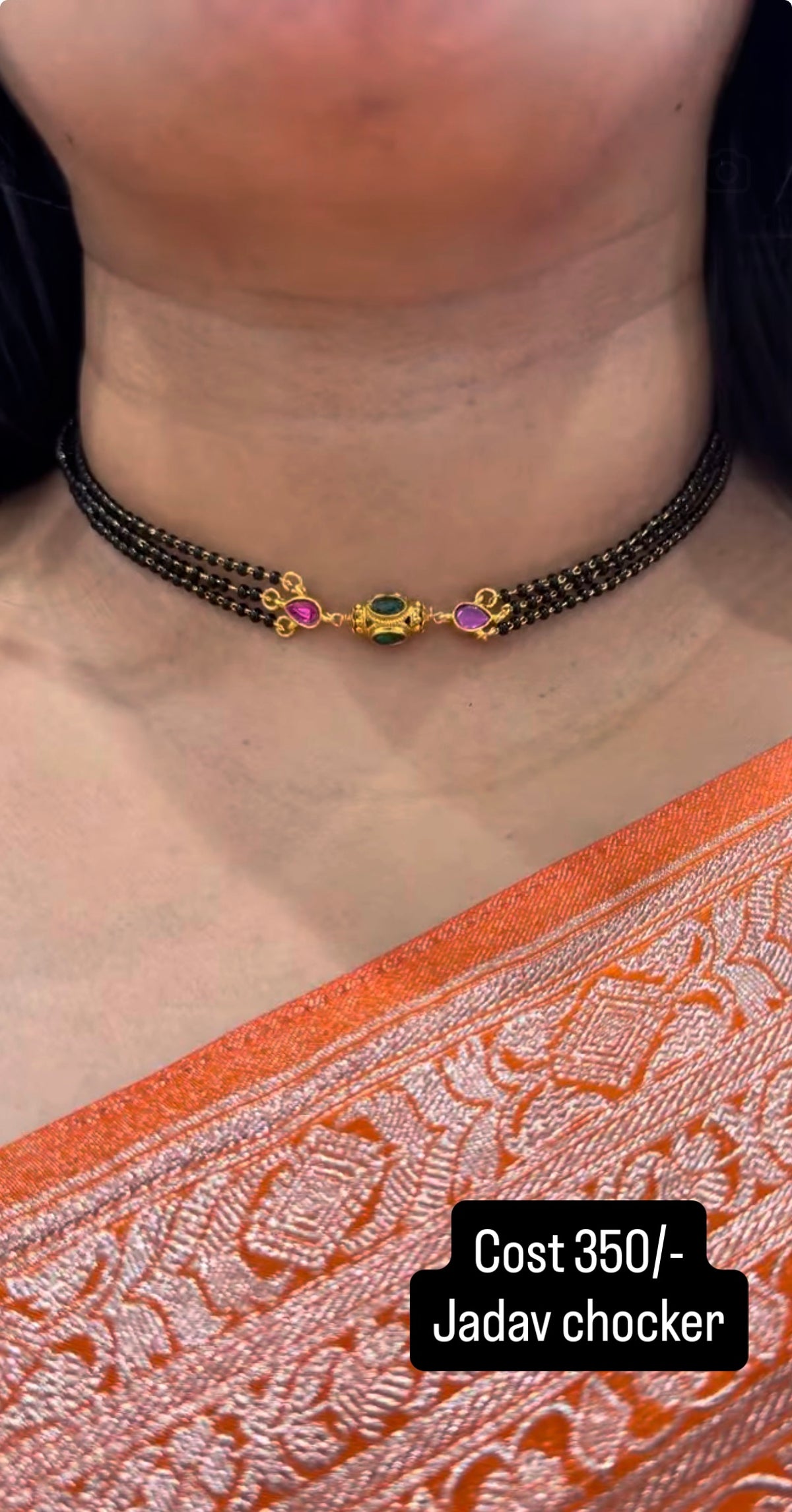 Beautiful jadau kundhan,nakshi ball blackbeads chocker