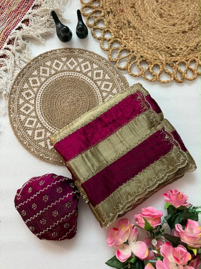 Space silk saree