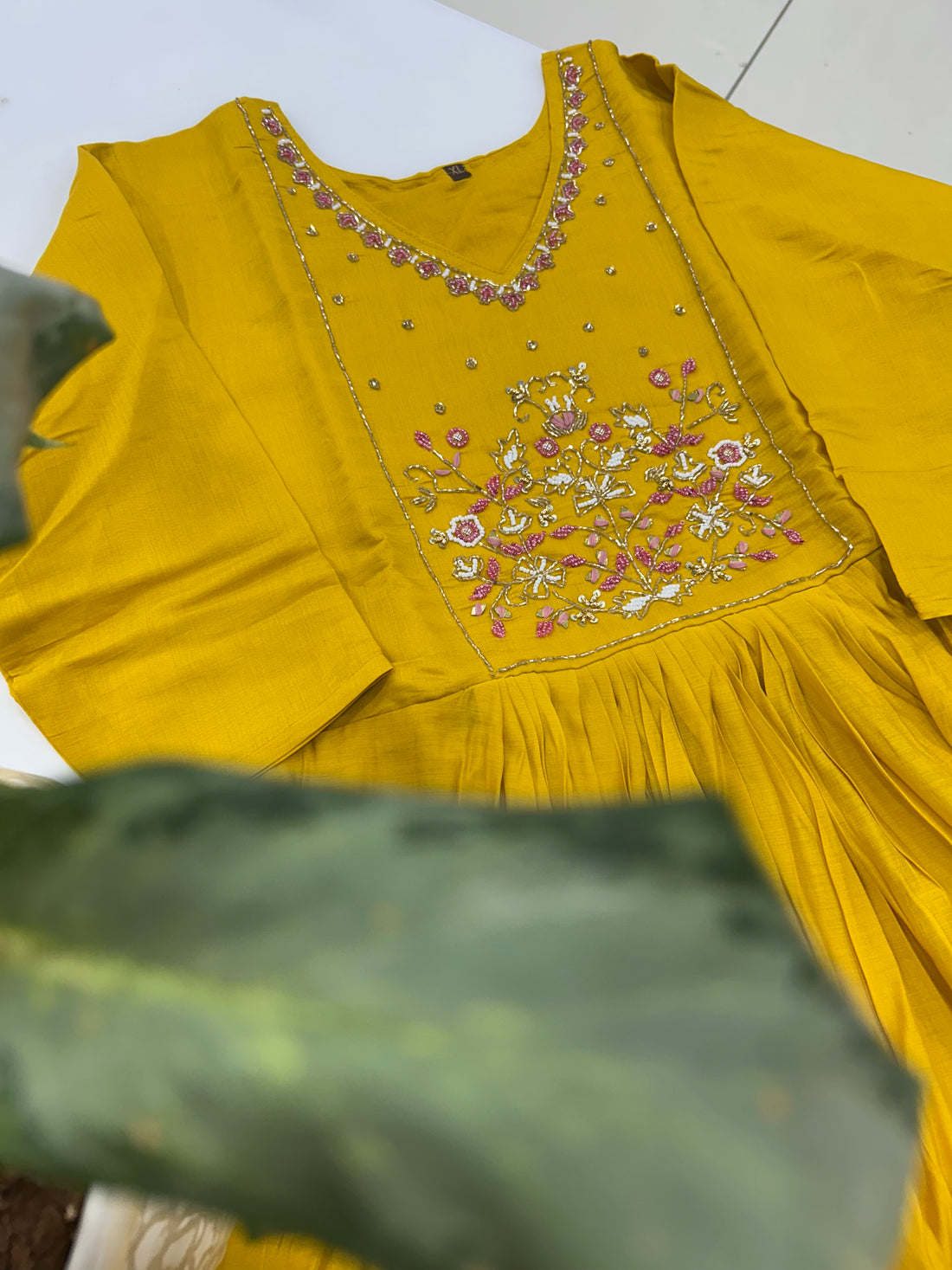 Beautiful Mul Chenderi frock