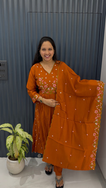 Mul chenderi A-line 3-piece set
