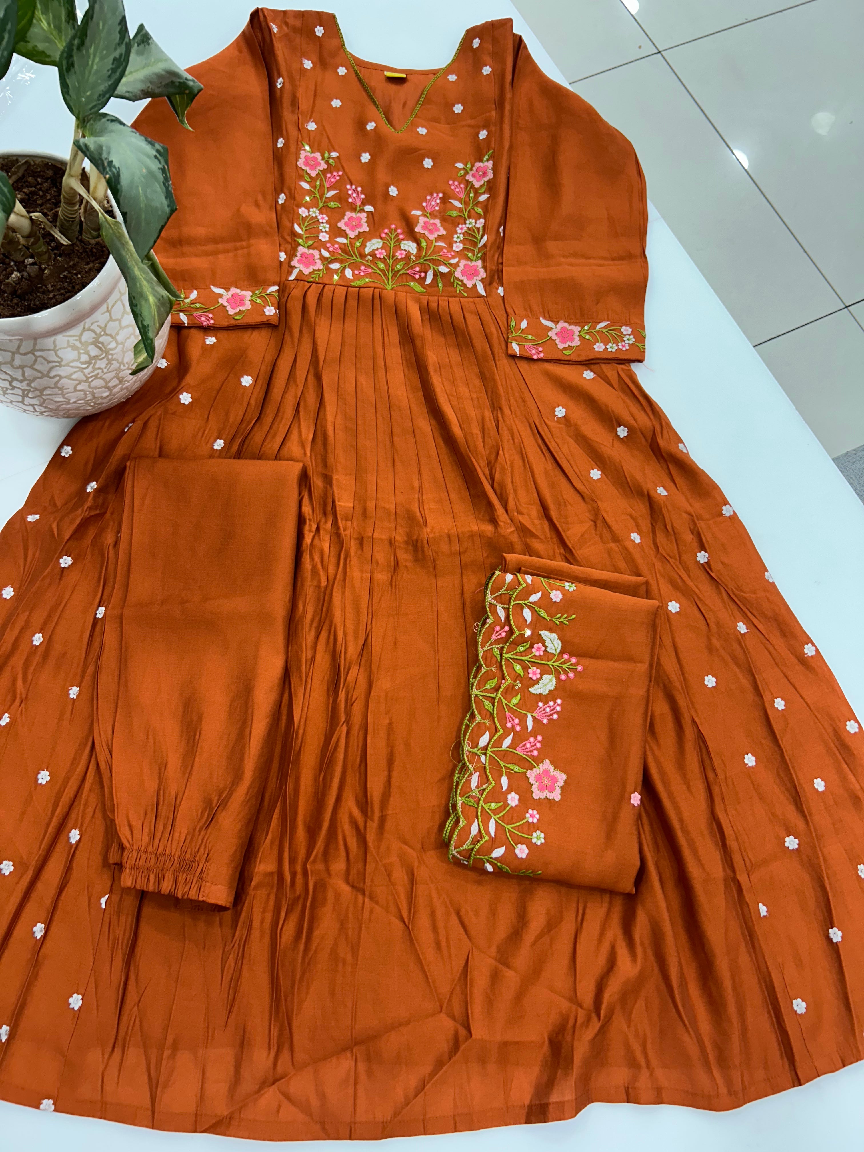 Mul chenderi A-line 3-piece set