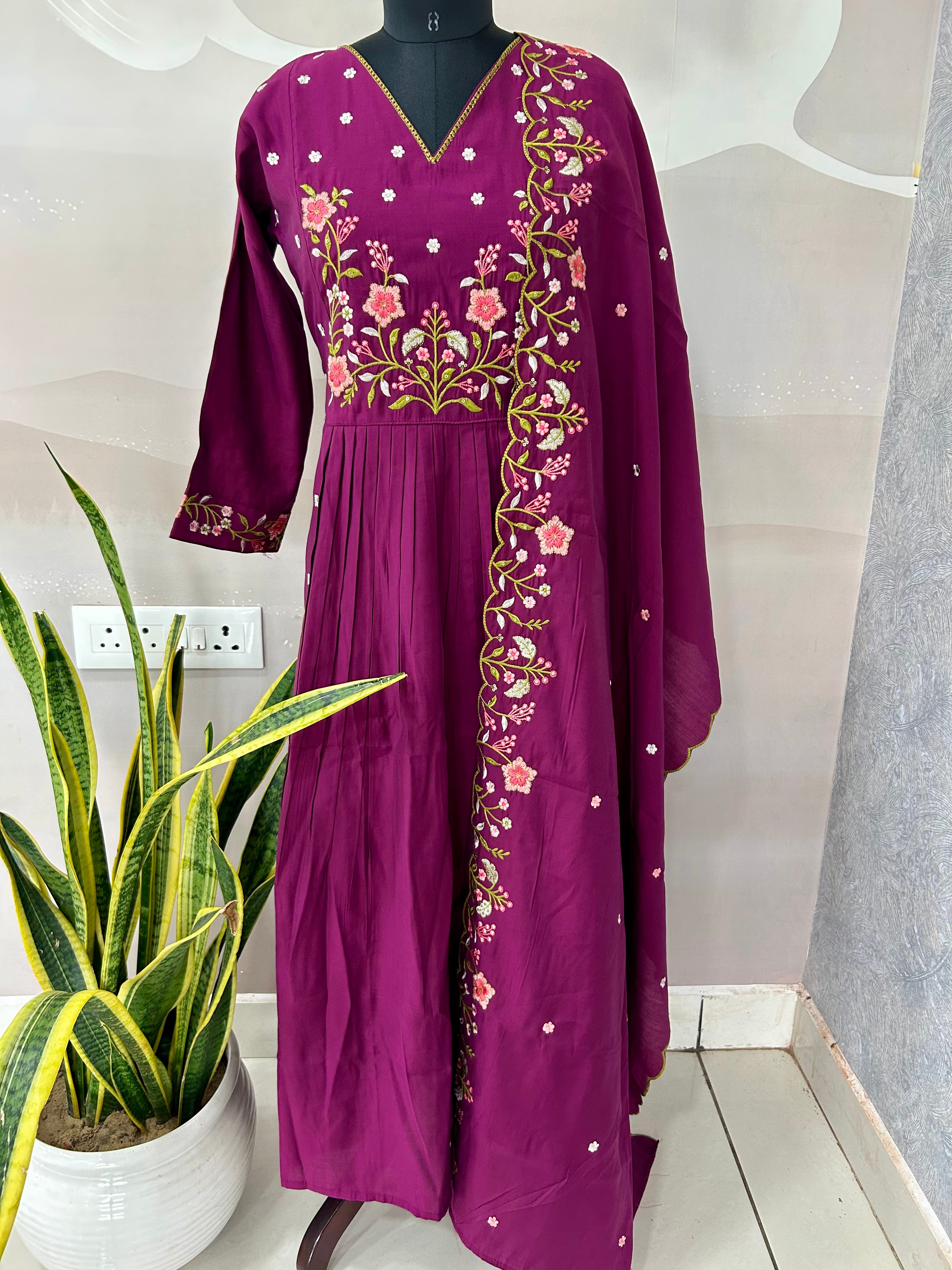 Mul chenderi A-line 3-piece set