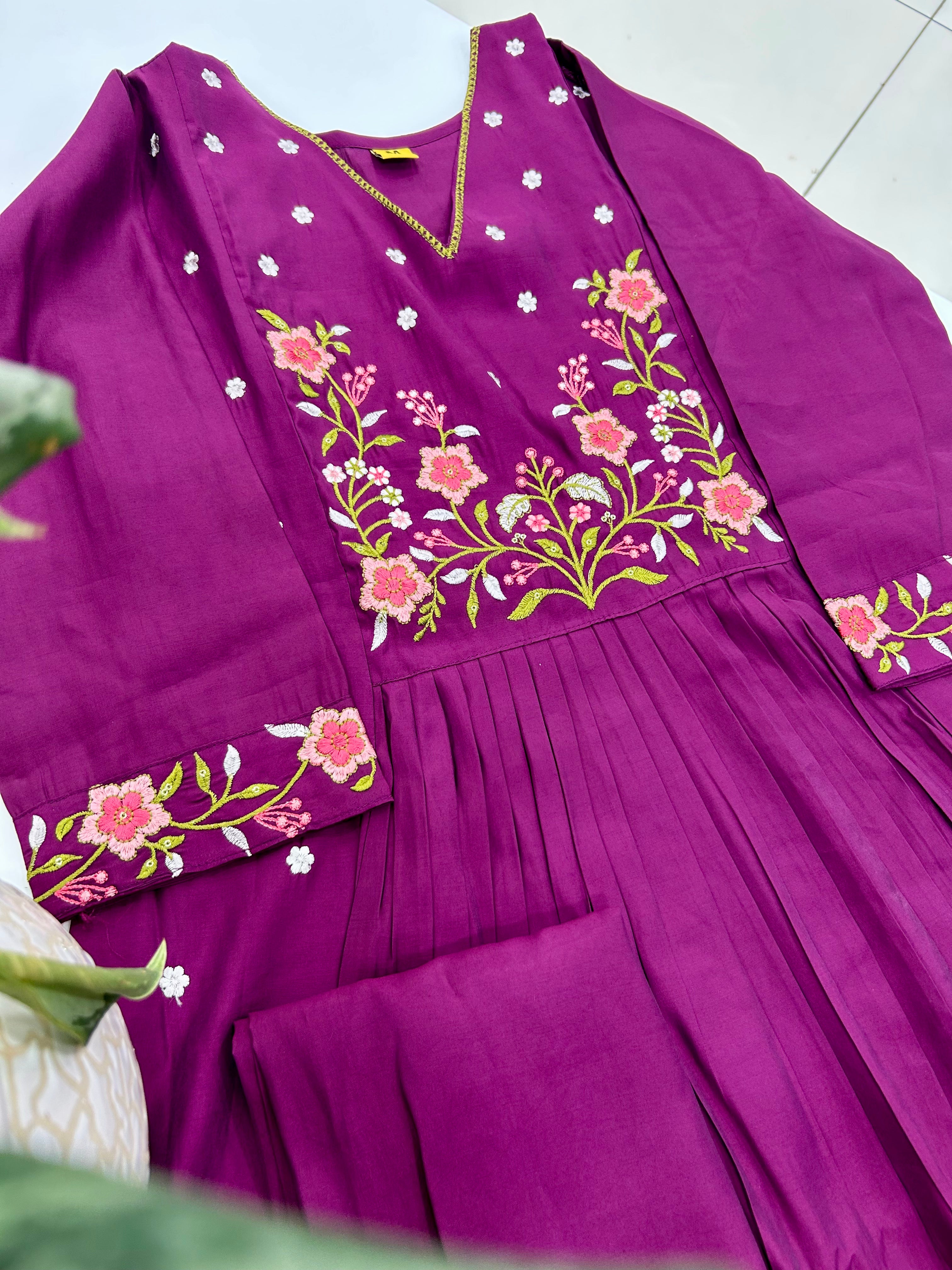 Mul chenderi A-line 3-piece set