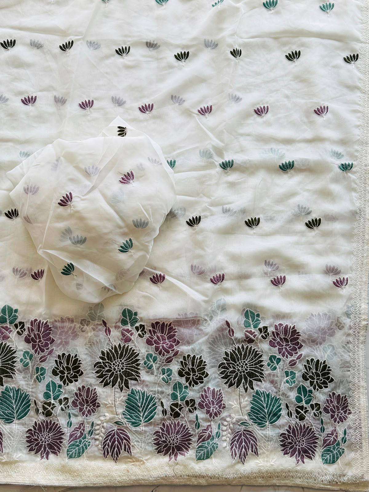 Soft tebby organza saree