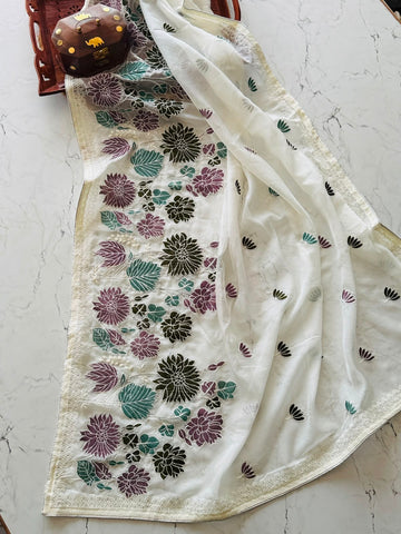 Soft tebby organza saree