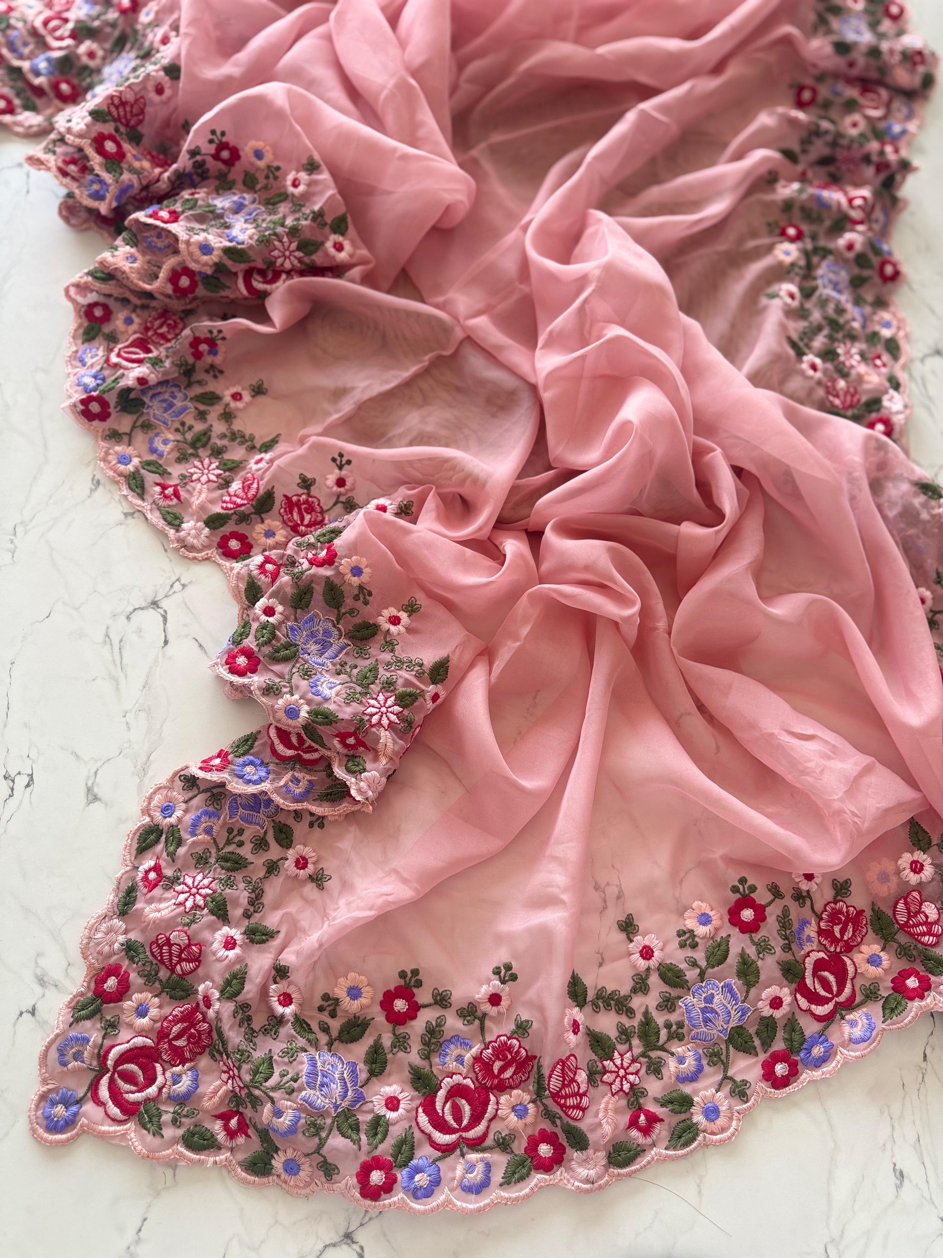 Premium tebby organza saree