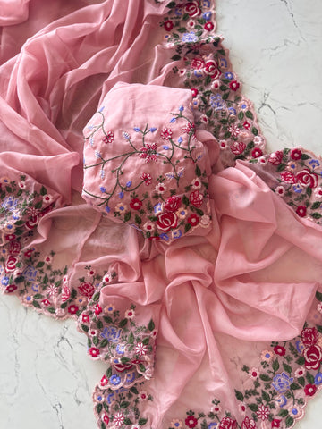 Premium tebby organza saree