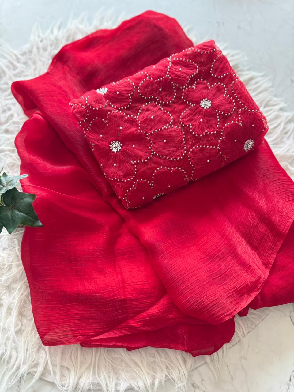 Soft space silk saree