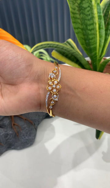 Beautiful white stone openable bracelet