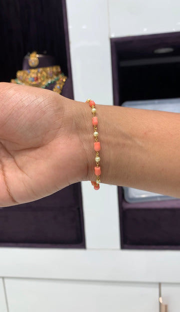 Beautiful handmaking beads bracelet with adjustable rings