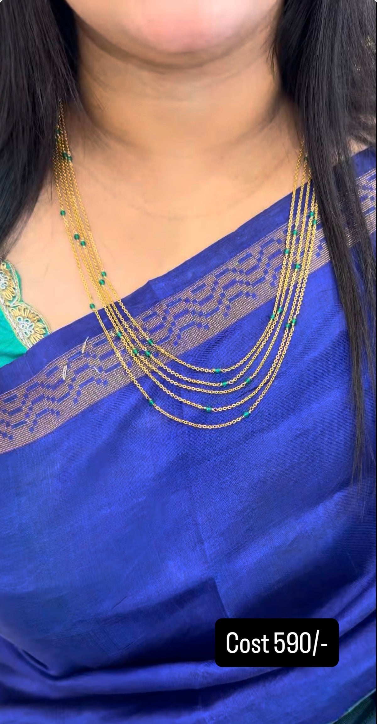 Beautiful 5 layers chandraharam chain 22inchs long