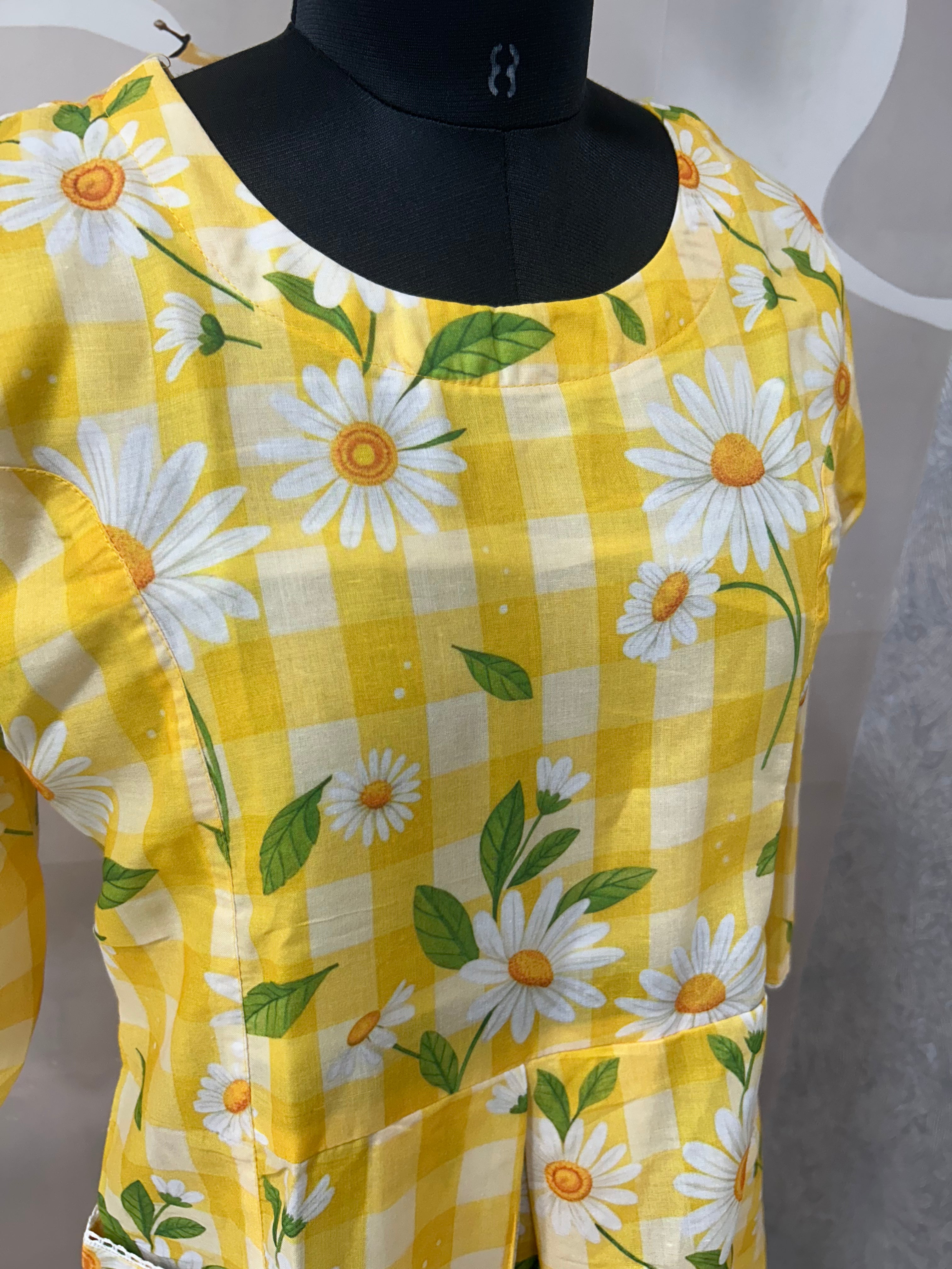 Mul cotton checks frock