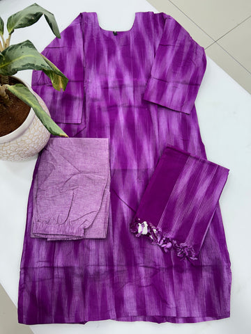 Ikkat cotton 3-piece set