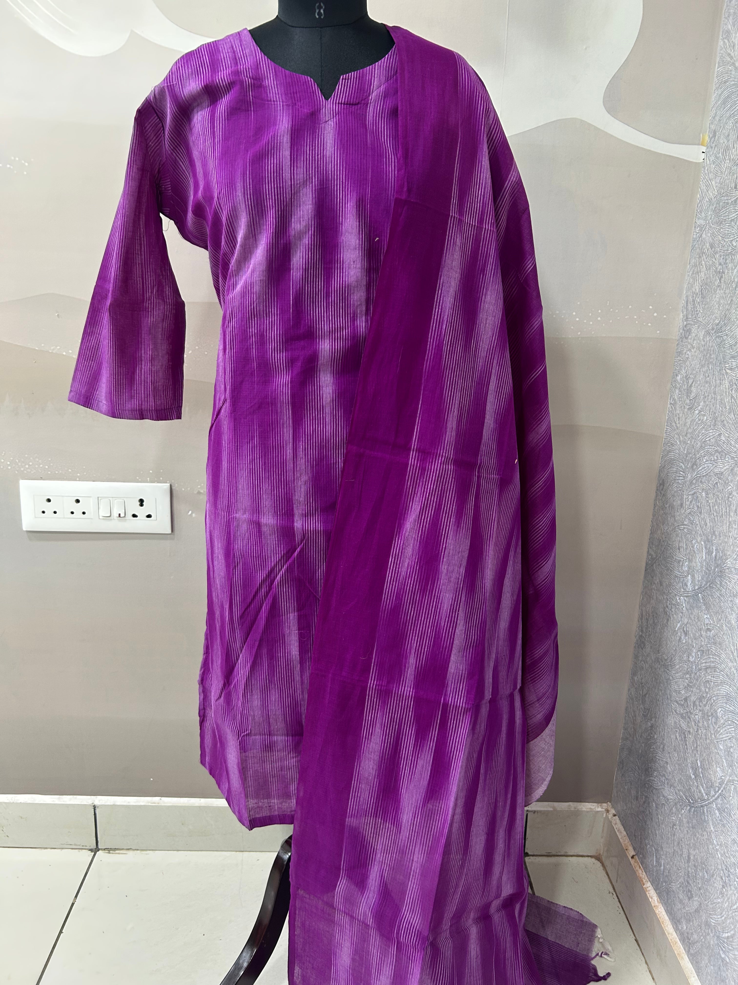 Ikkat cotton 3-piece set