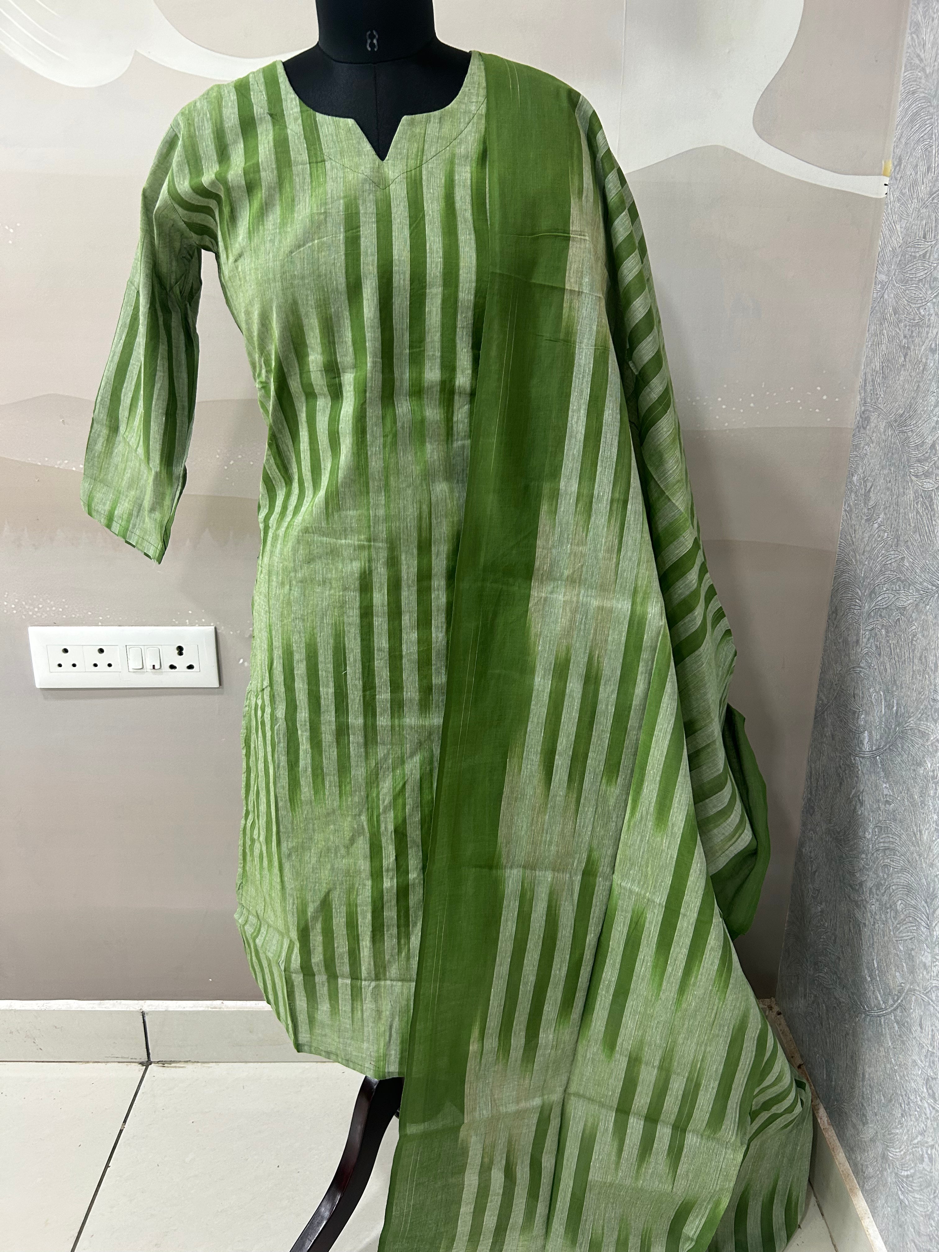 Ikkat cotton 3-piece set
