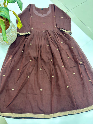 Jamdhani A-line cotton frock