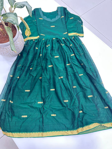 Jamdhani A-line cotton frock