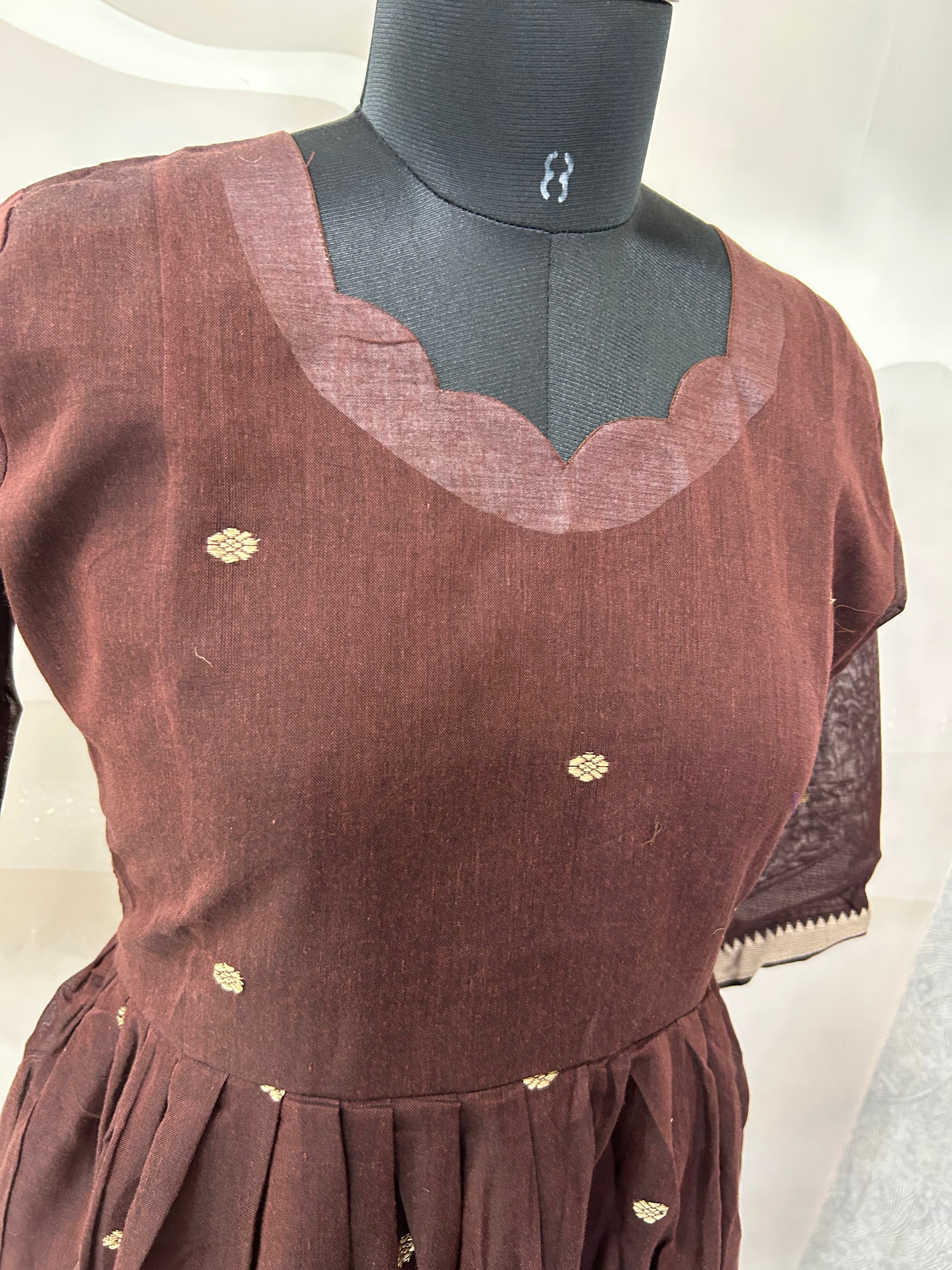 Jamdhani A-line cotton frock