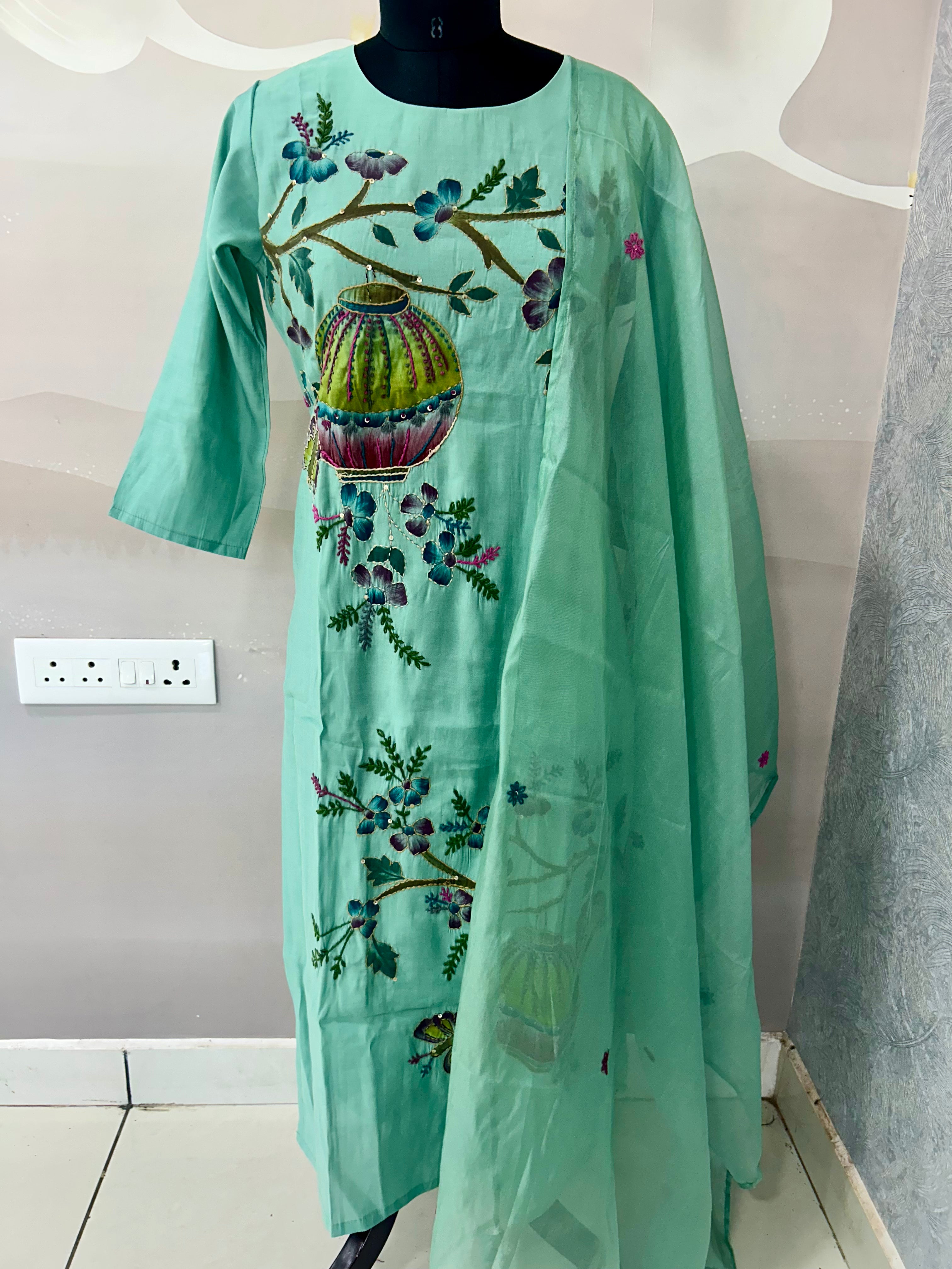 Mul chenderi straight cut 3-piece set