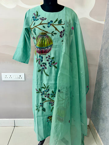 Mul chenderi straight cut 3-piece set