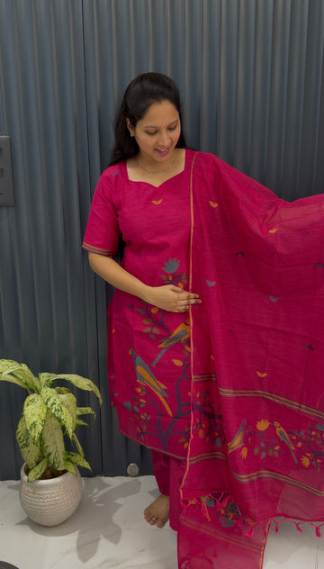 Muslin Jamdhani 3-piece set