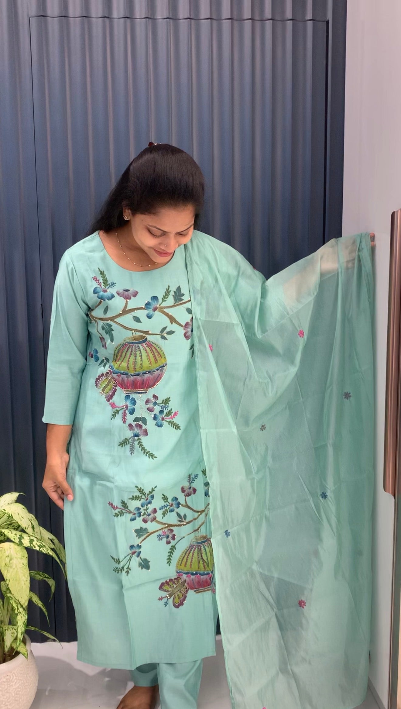 Mul chenderi straight cut 3-piece set