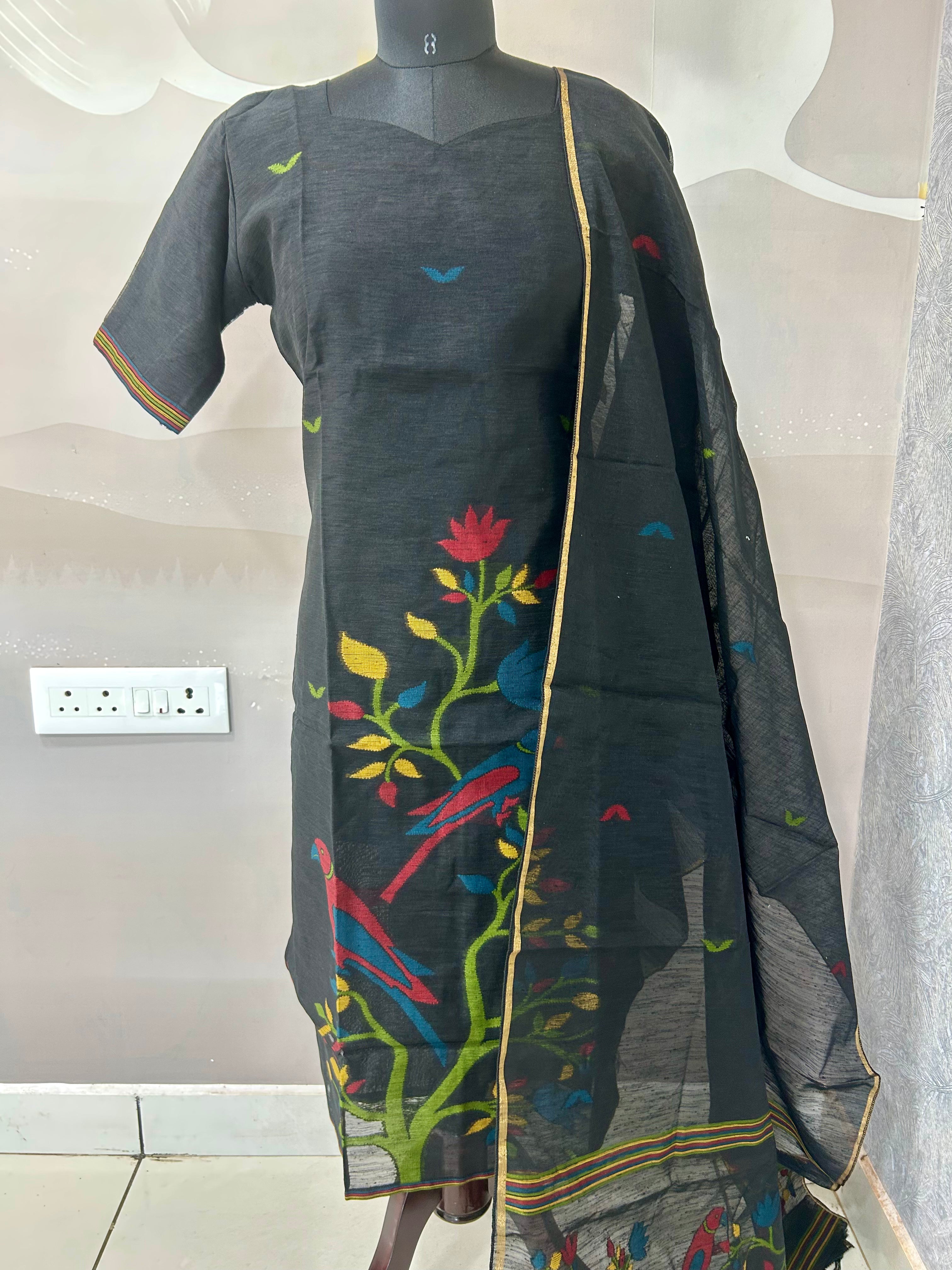 Muslin Jamdani 3-piece set