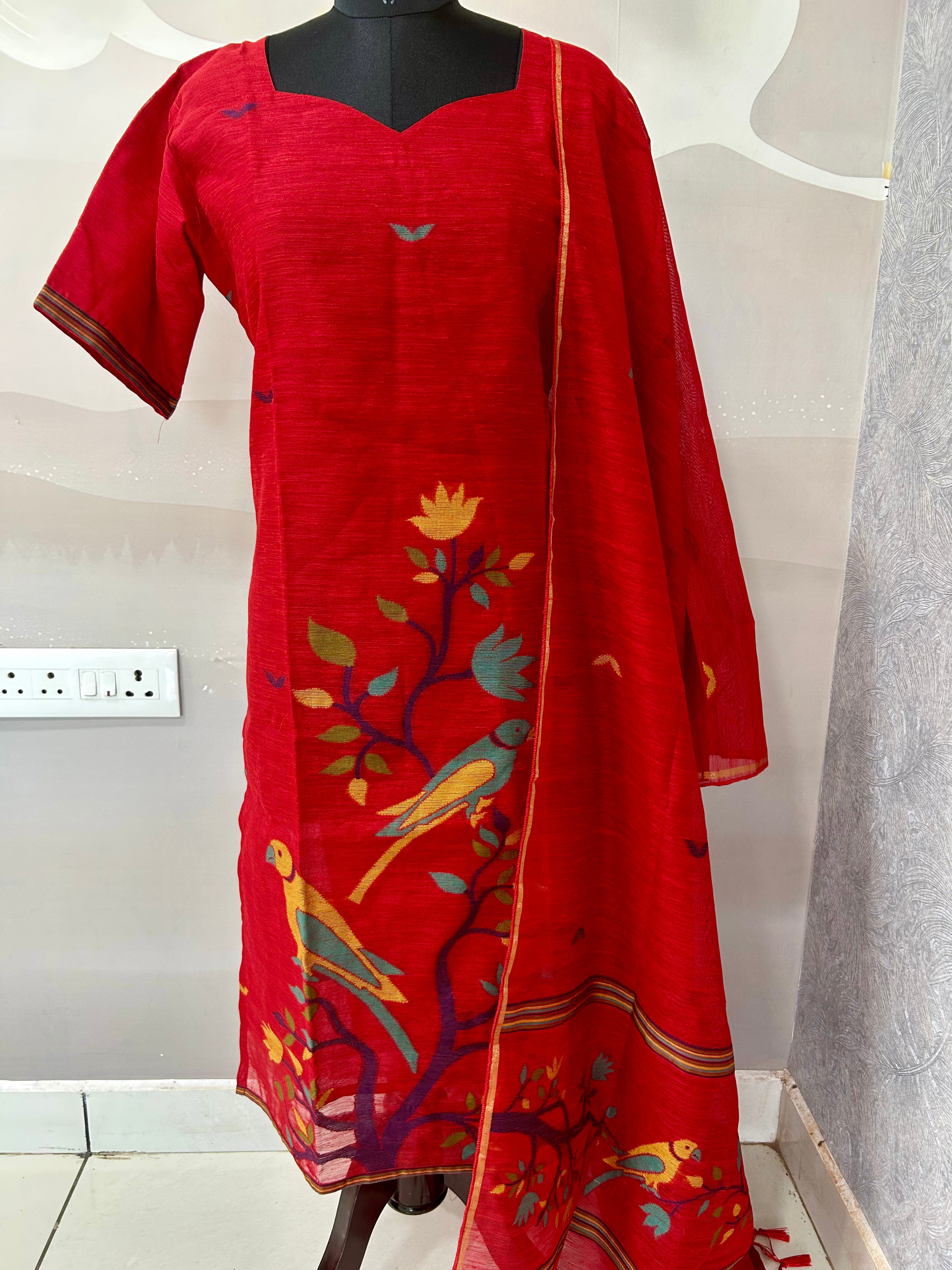 Muslin Jamdani 3-piece set