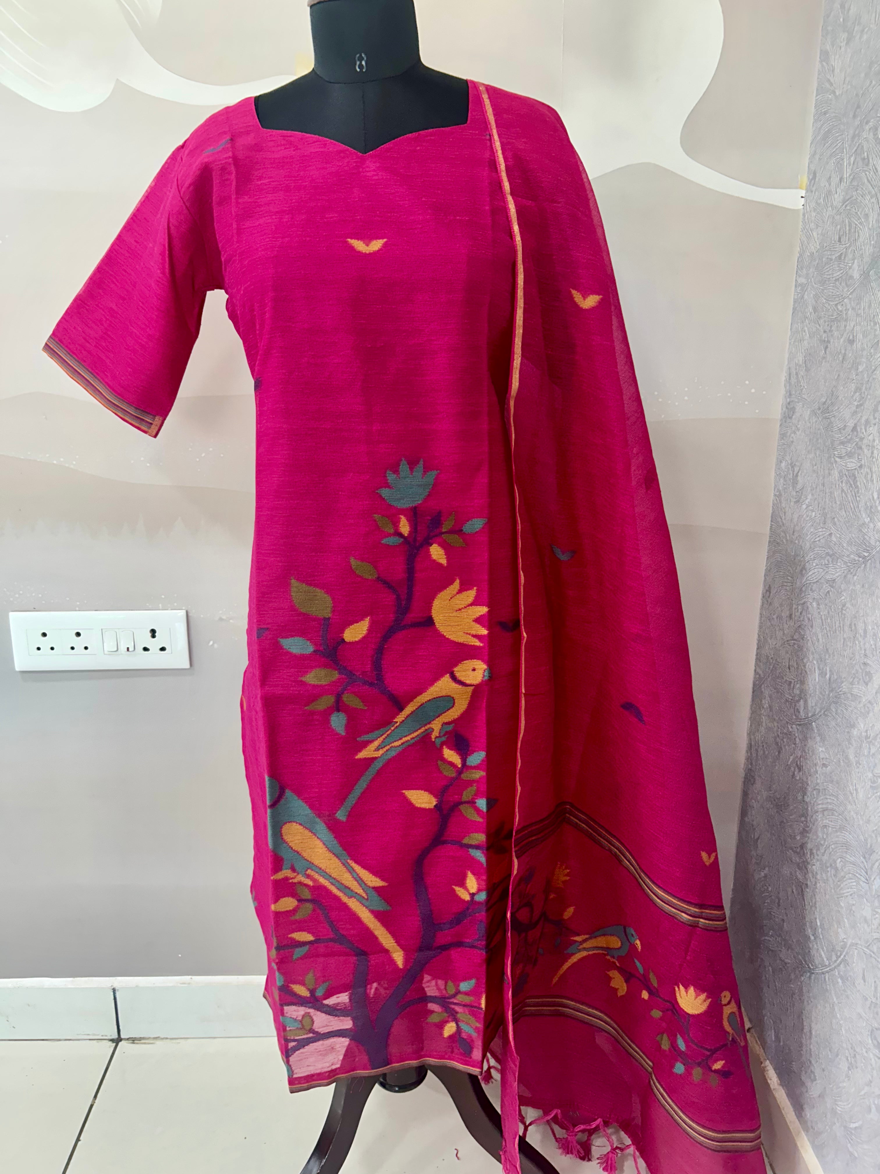 Muslin Jamdhani 3-piece set