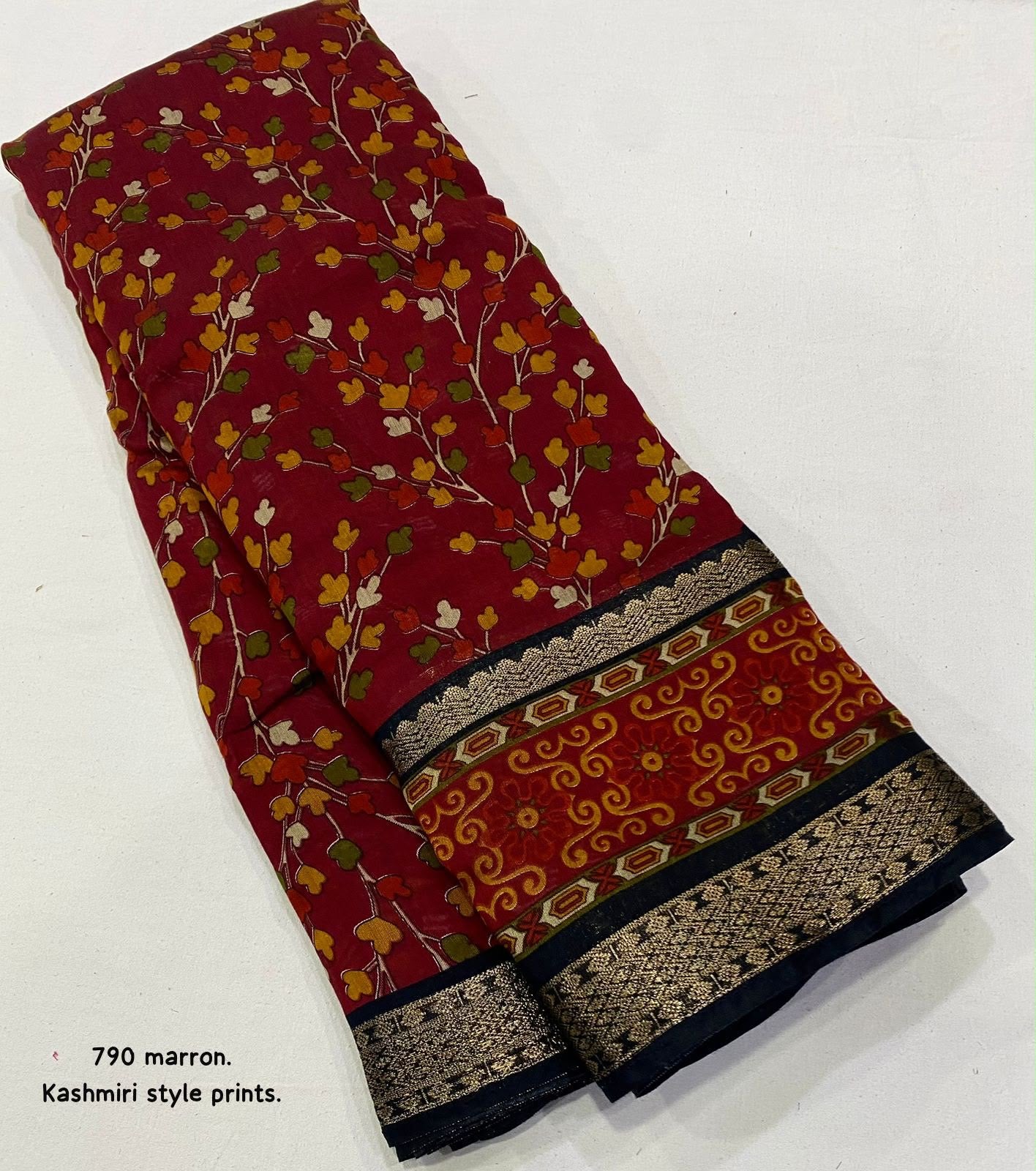 Soft cotton printed saree