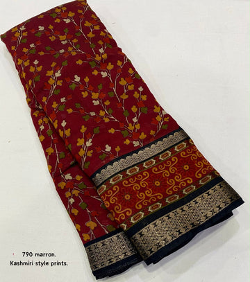 Soft cotton printed saree