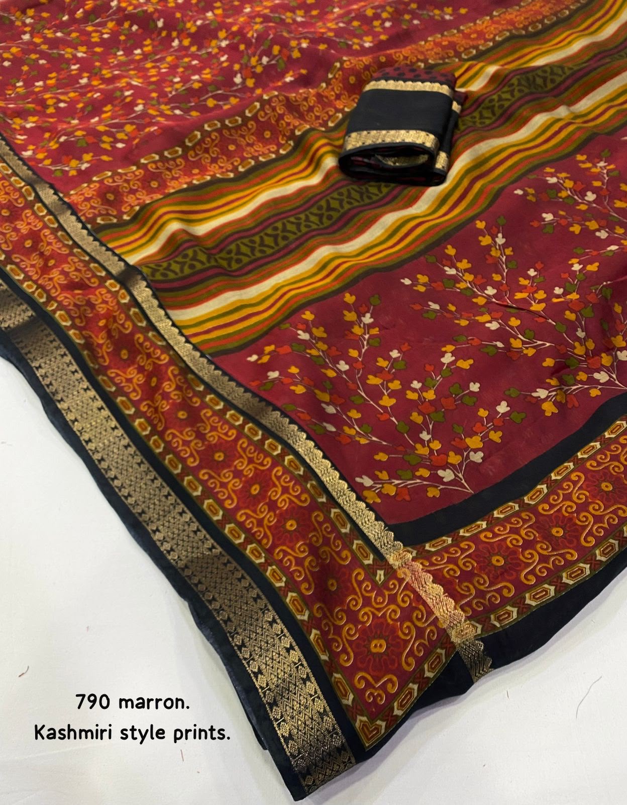 Soft cotton printed saree