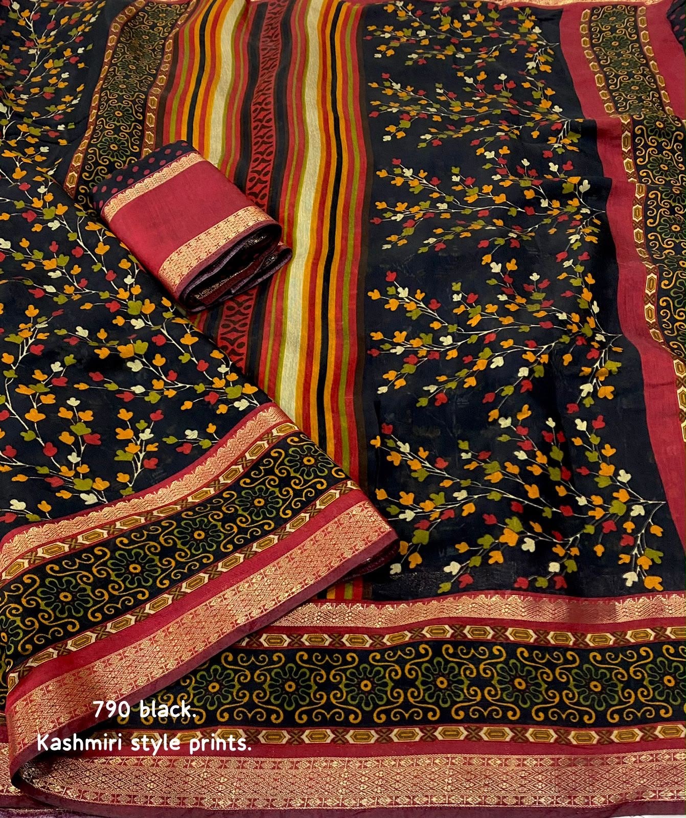 Soft cotton printed saree