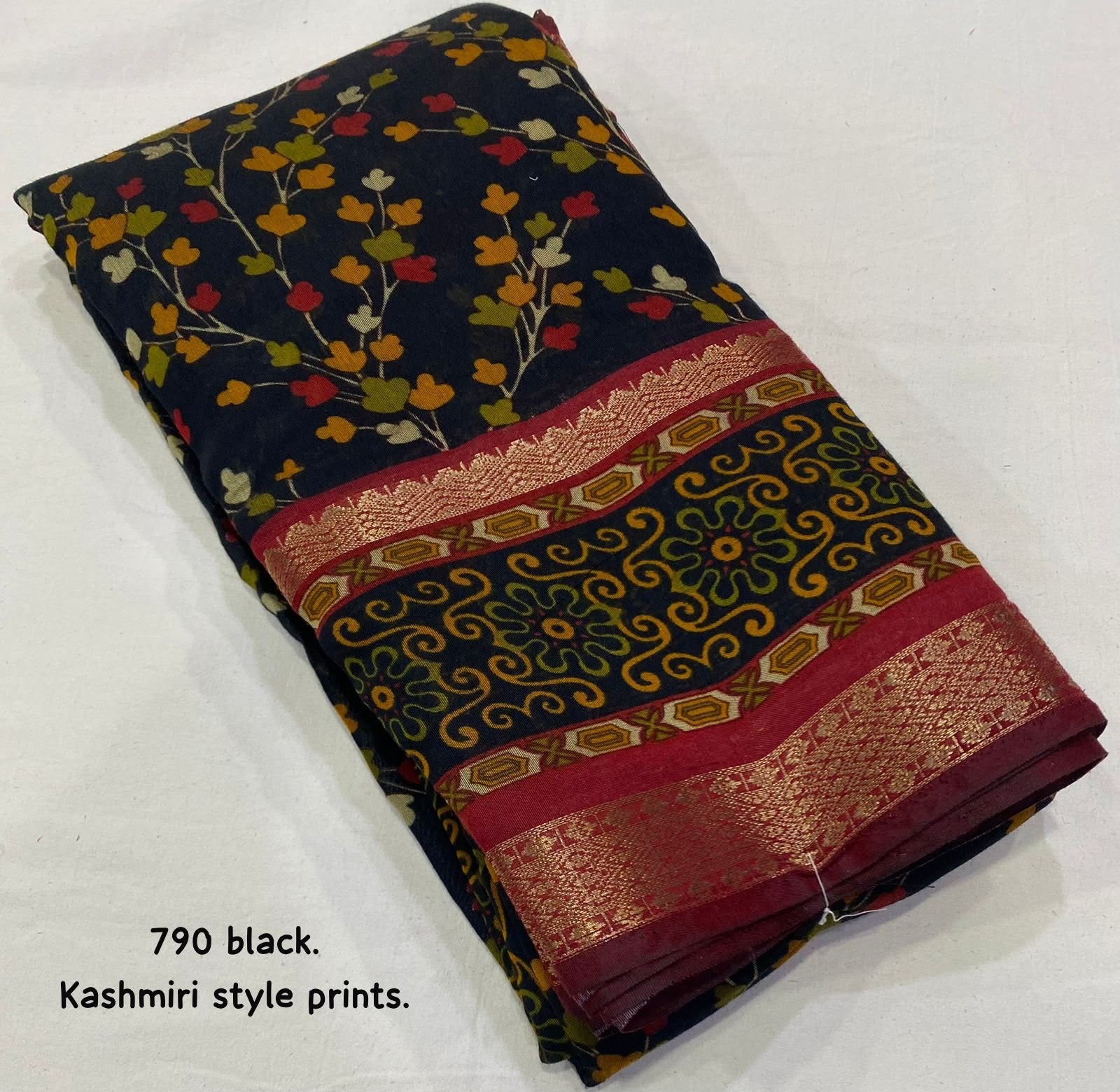 Soft cotton printed saree