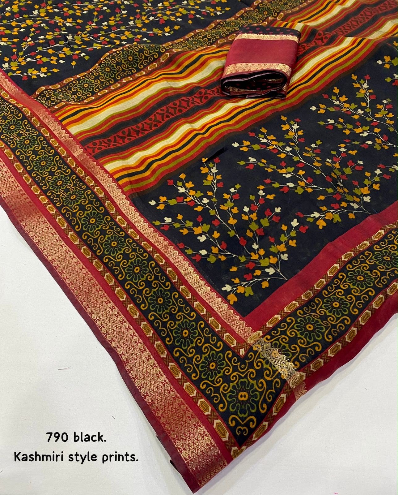 Soft cotton printed saree