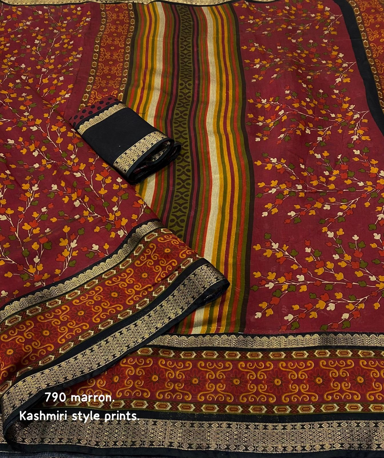 Soft cotton printed saree