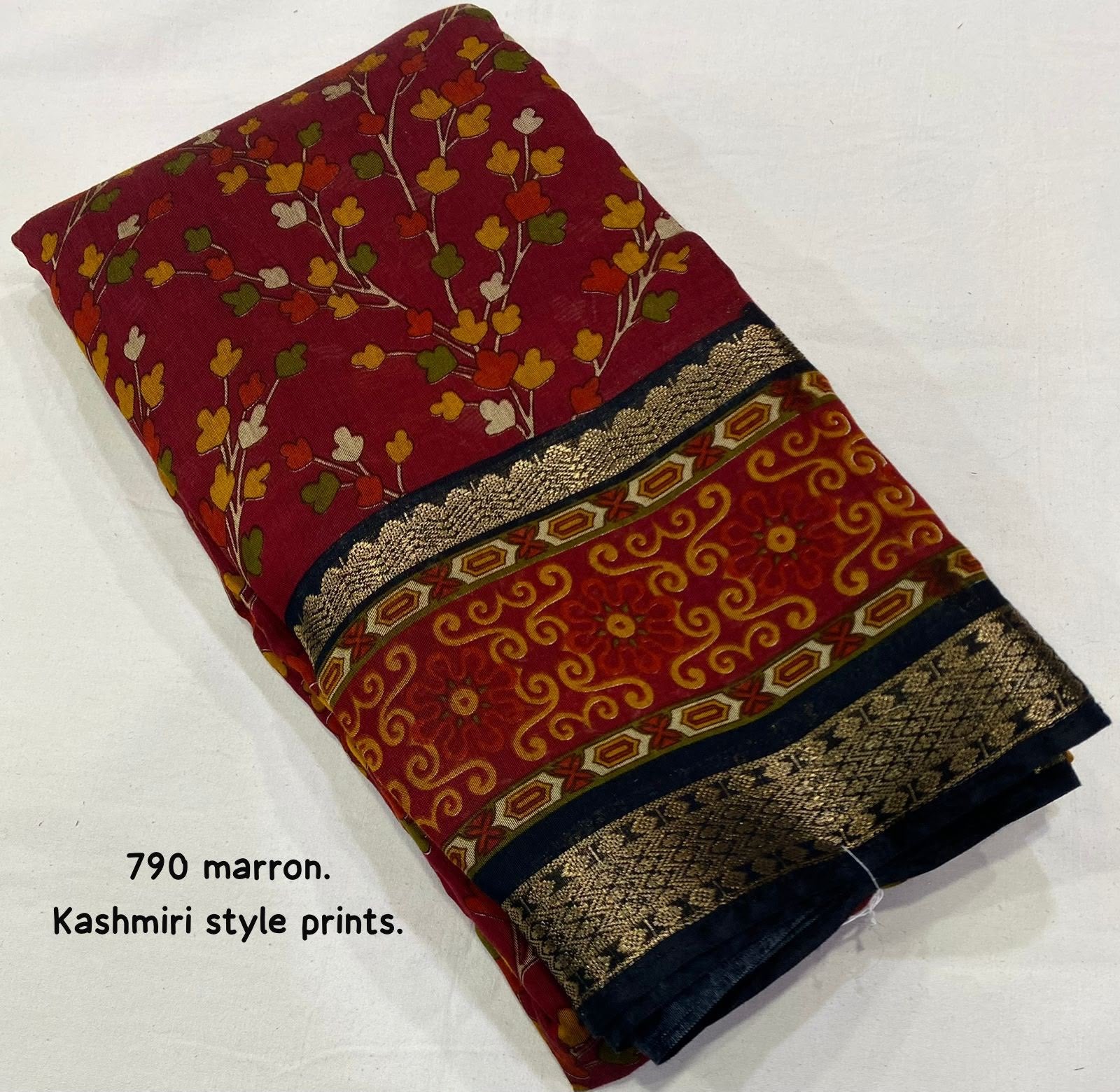 Soft cotton printed saree