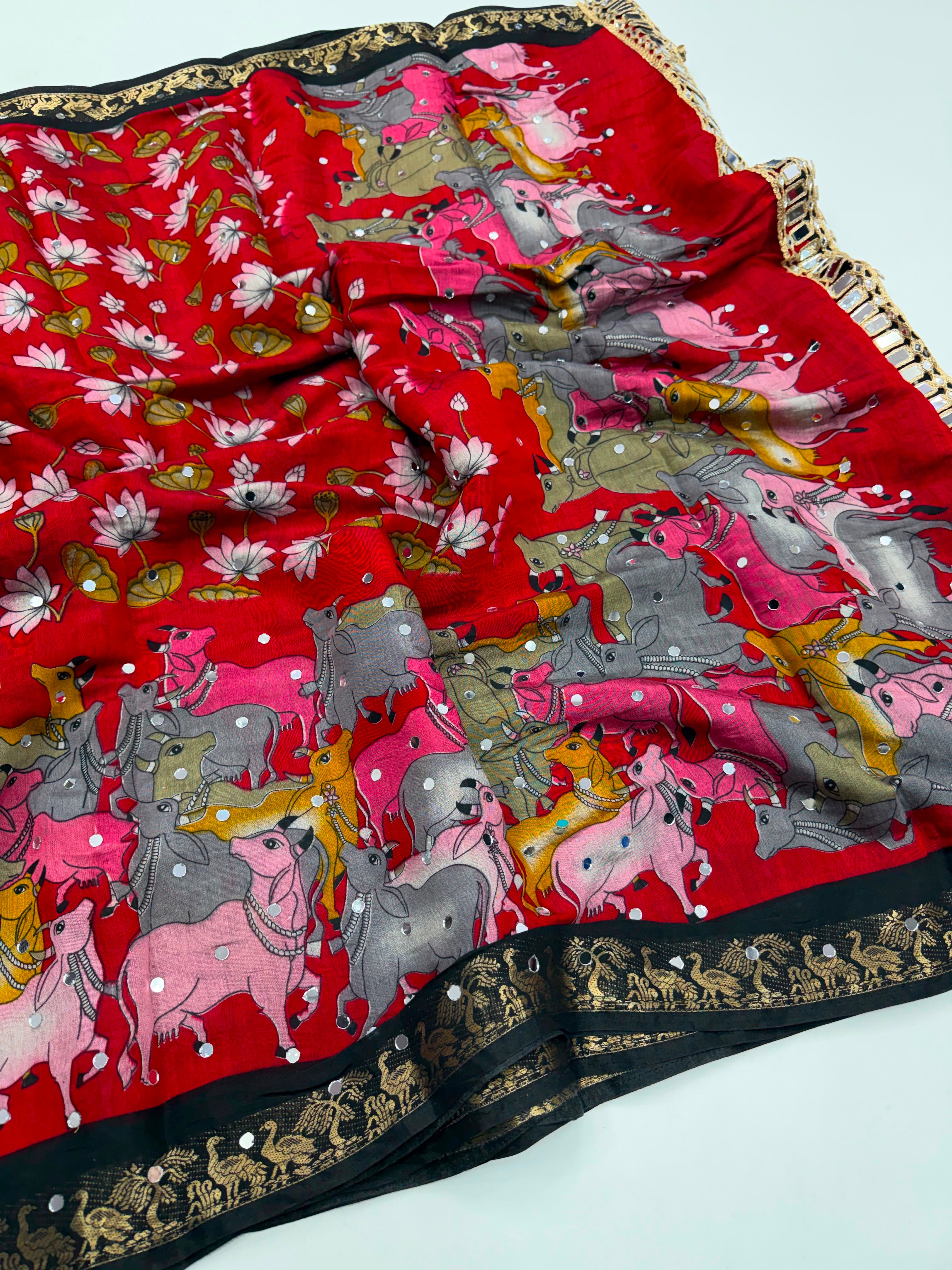 Mangalkari viscous silk saree