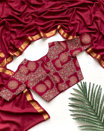 Mul cotton saree