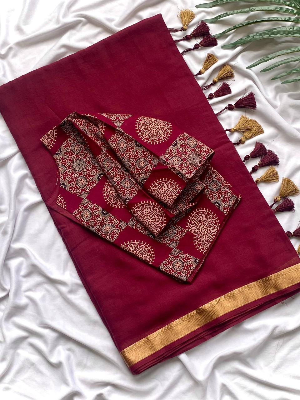 Mul cotton saree