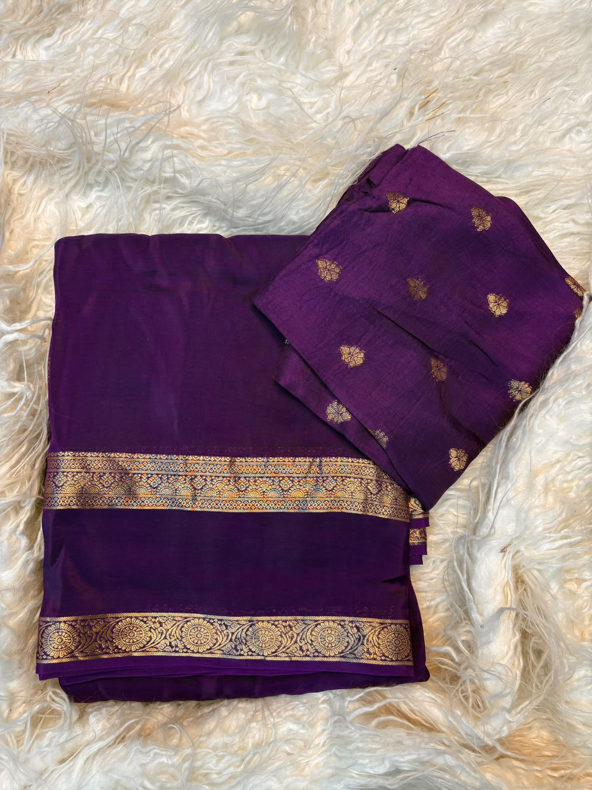 Viscose Mysore crepe saree