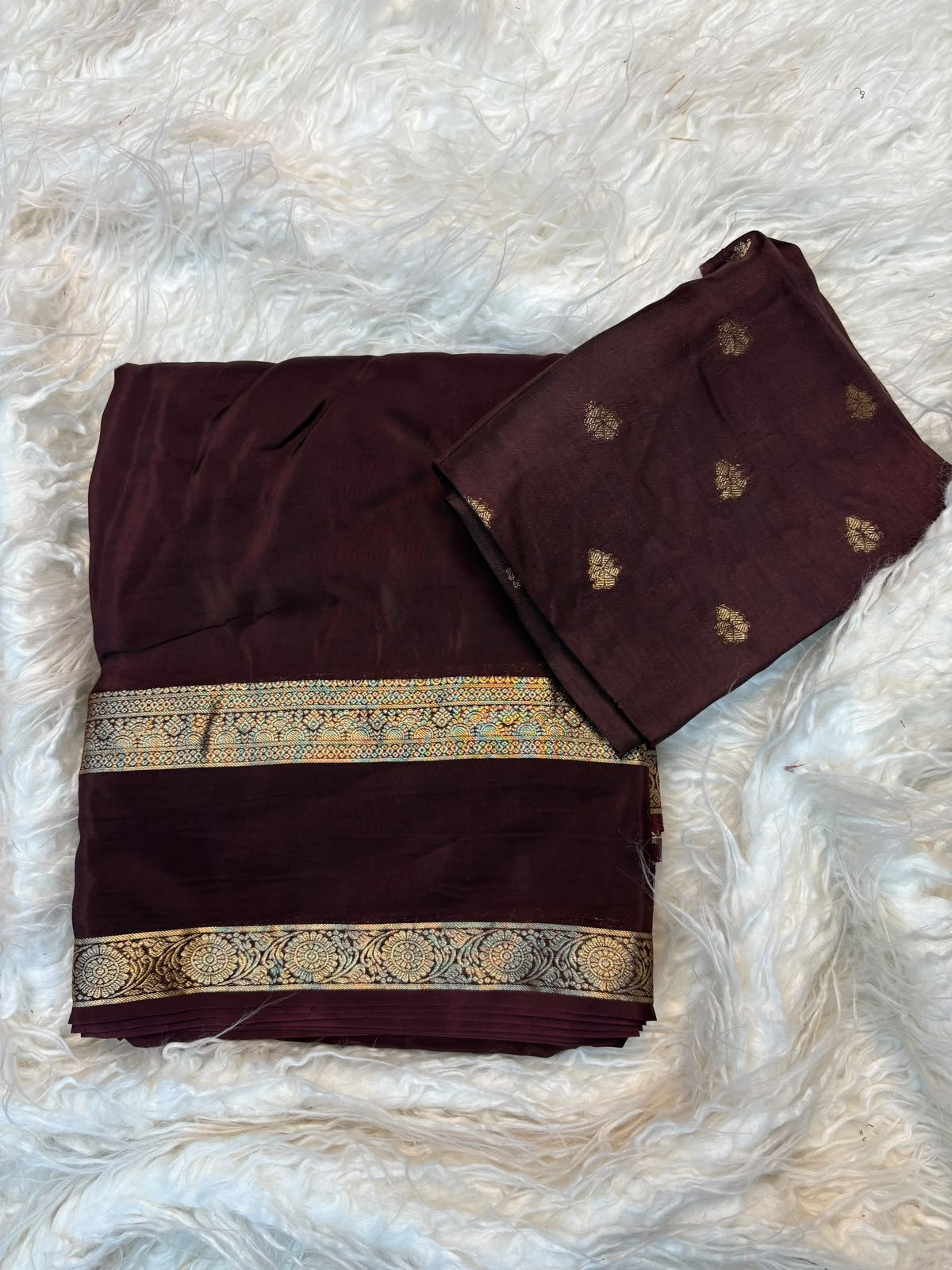 Viscous Mysore crepe saree