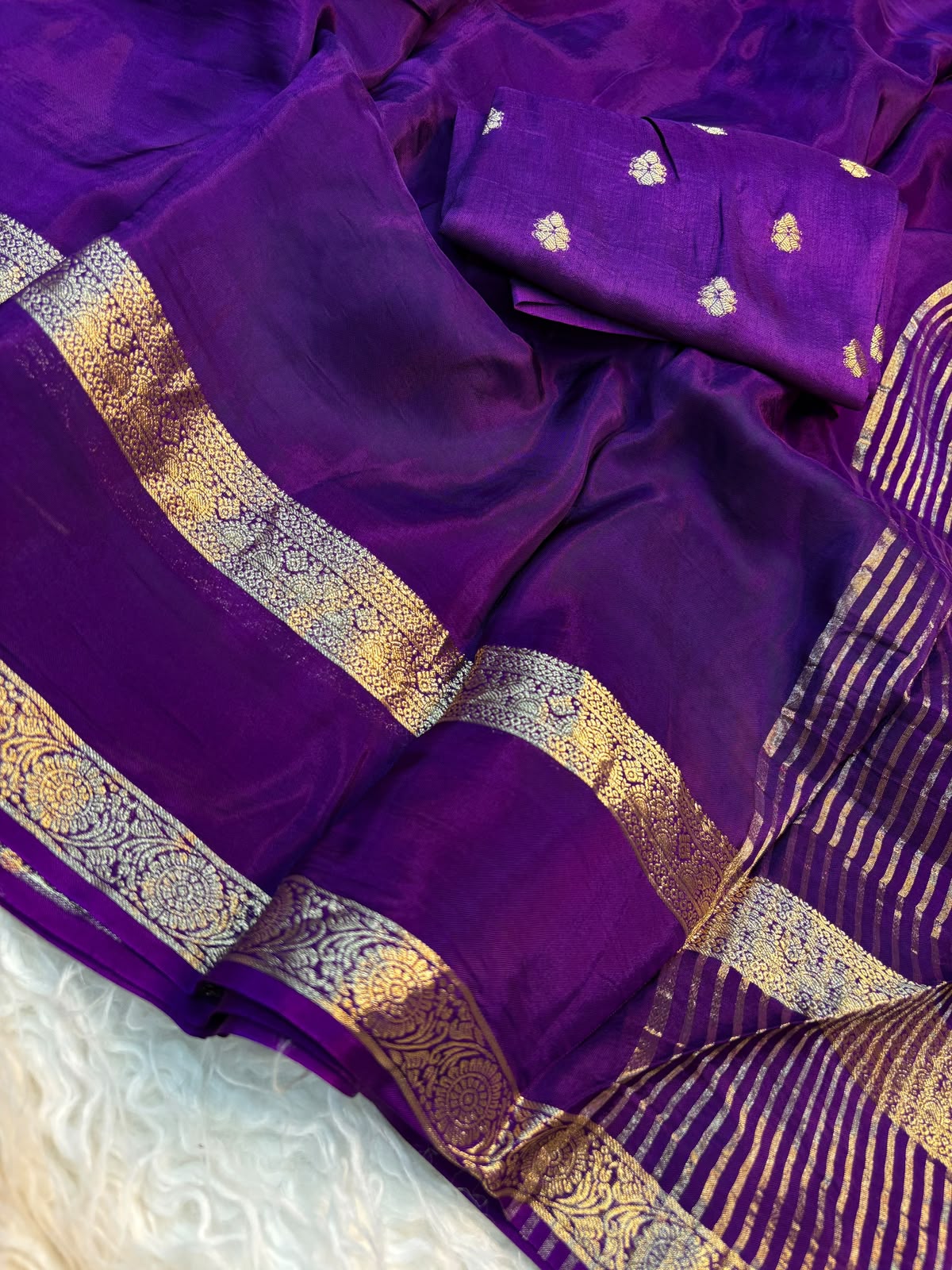 Viscose Mysore crepe saree