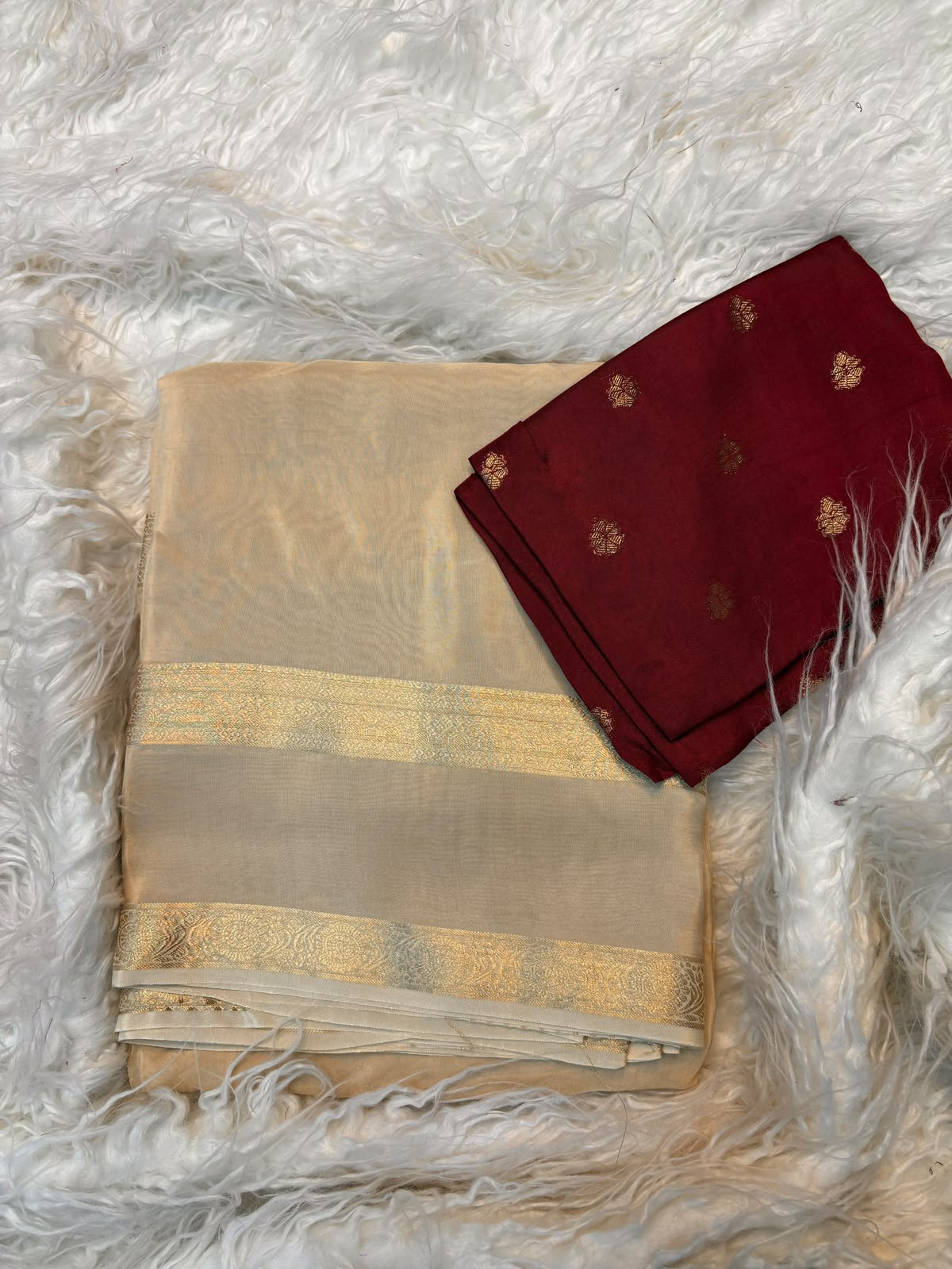Viscous Mysore crepe saree