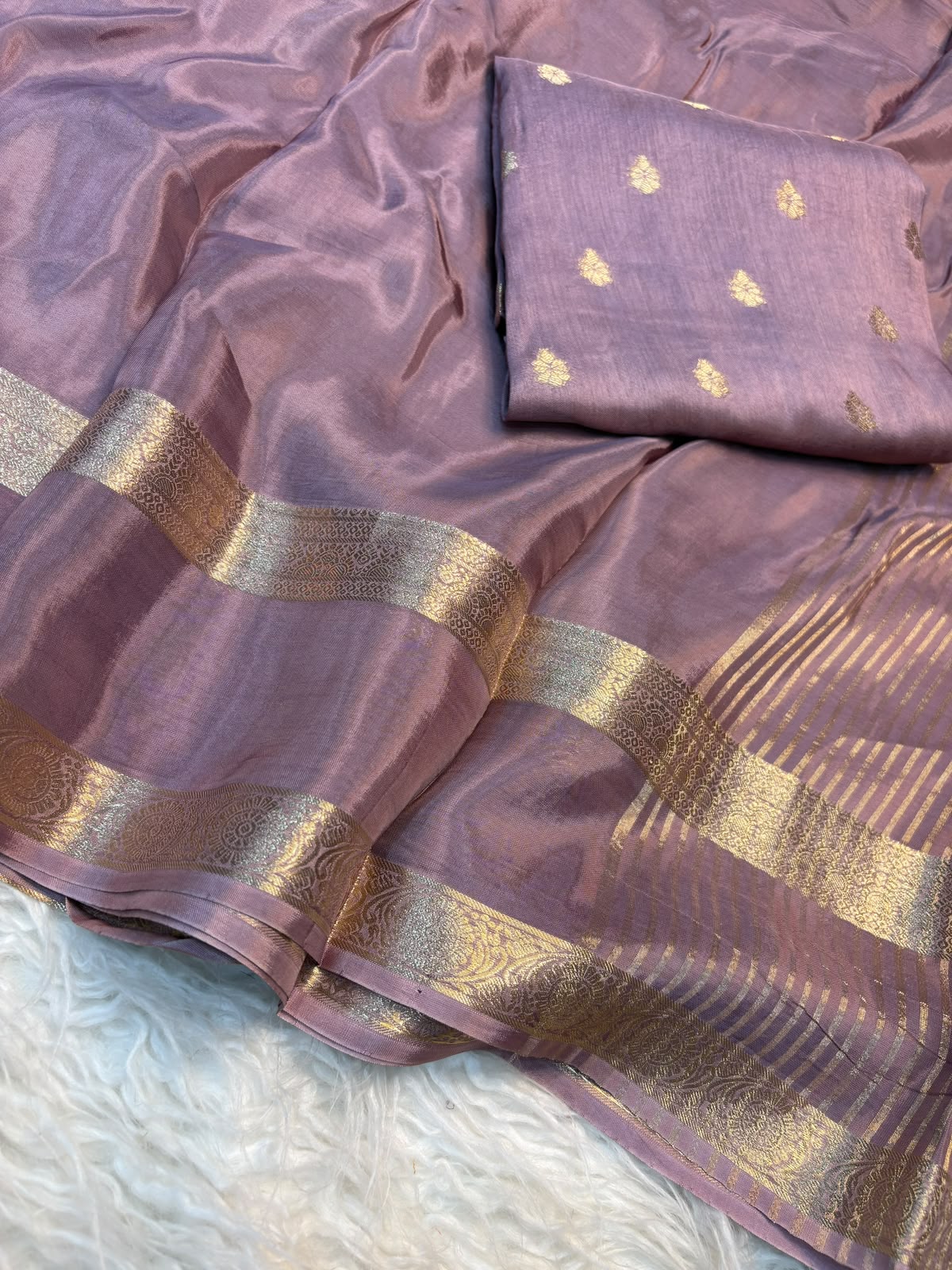 Viscose Mysore crepe saree