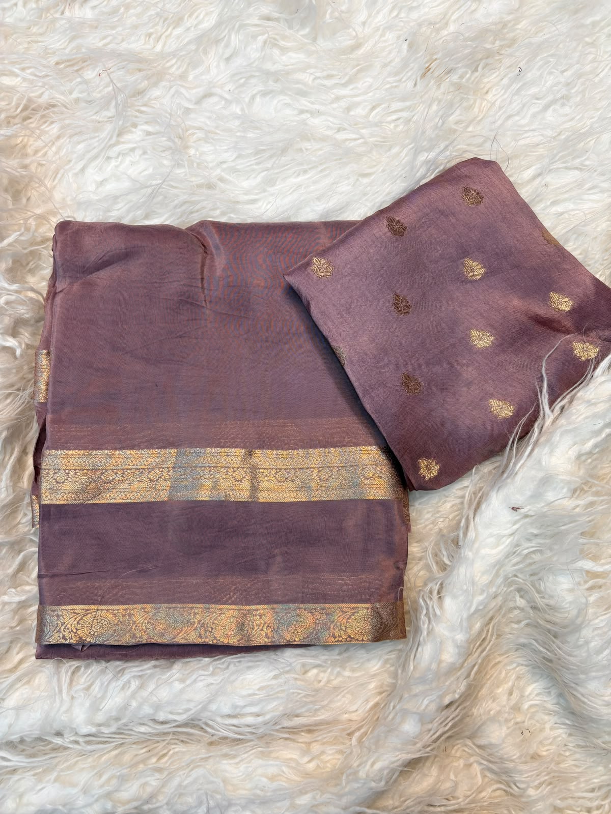 Viscose Mysore crepe saree