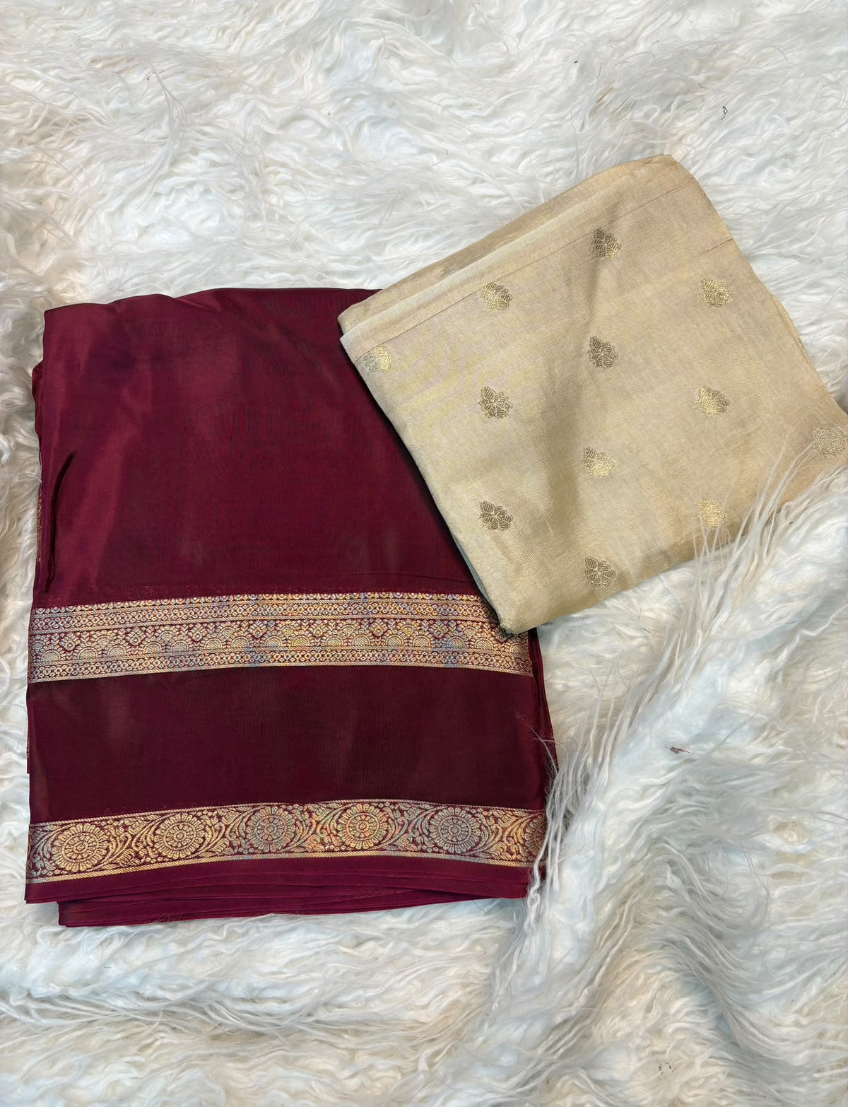 Beautiful Mysore crepe saree