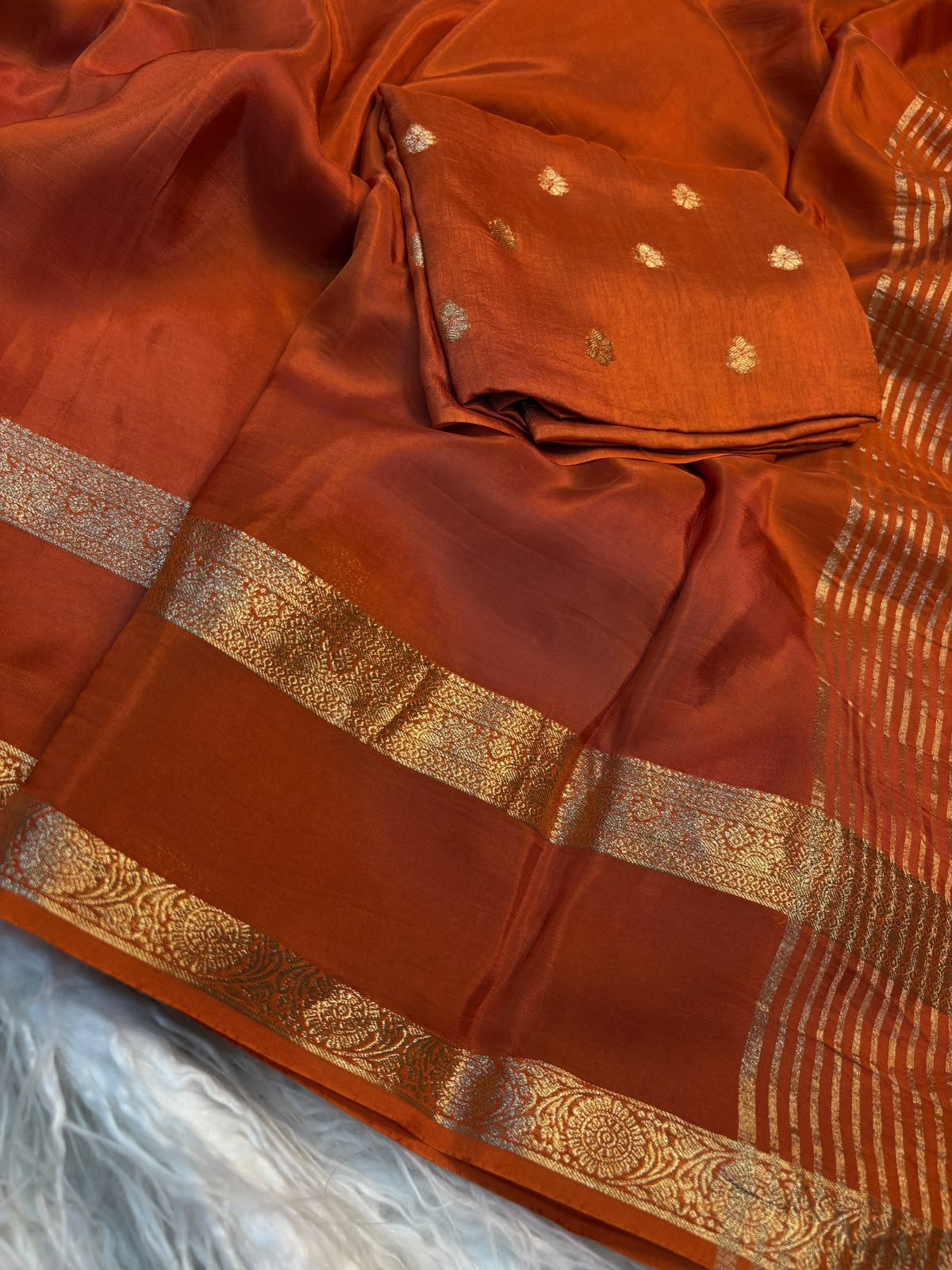 Viscous Mysore crepe saree