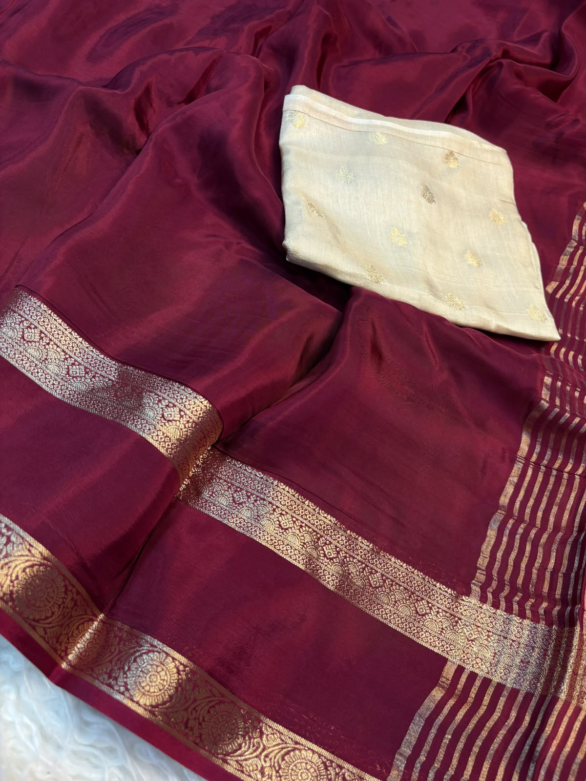 Beautiful Mysore crepe saree