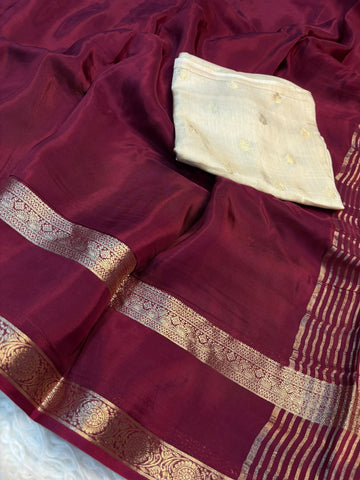 Beautiful Mysore crepe saree